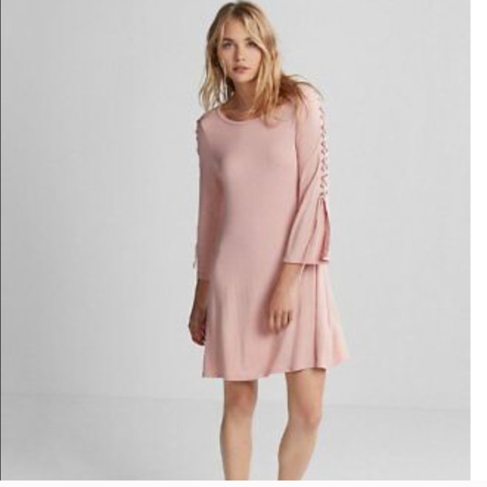 Express pink dress sz L